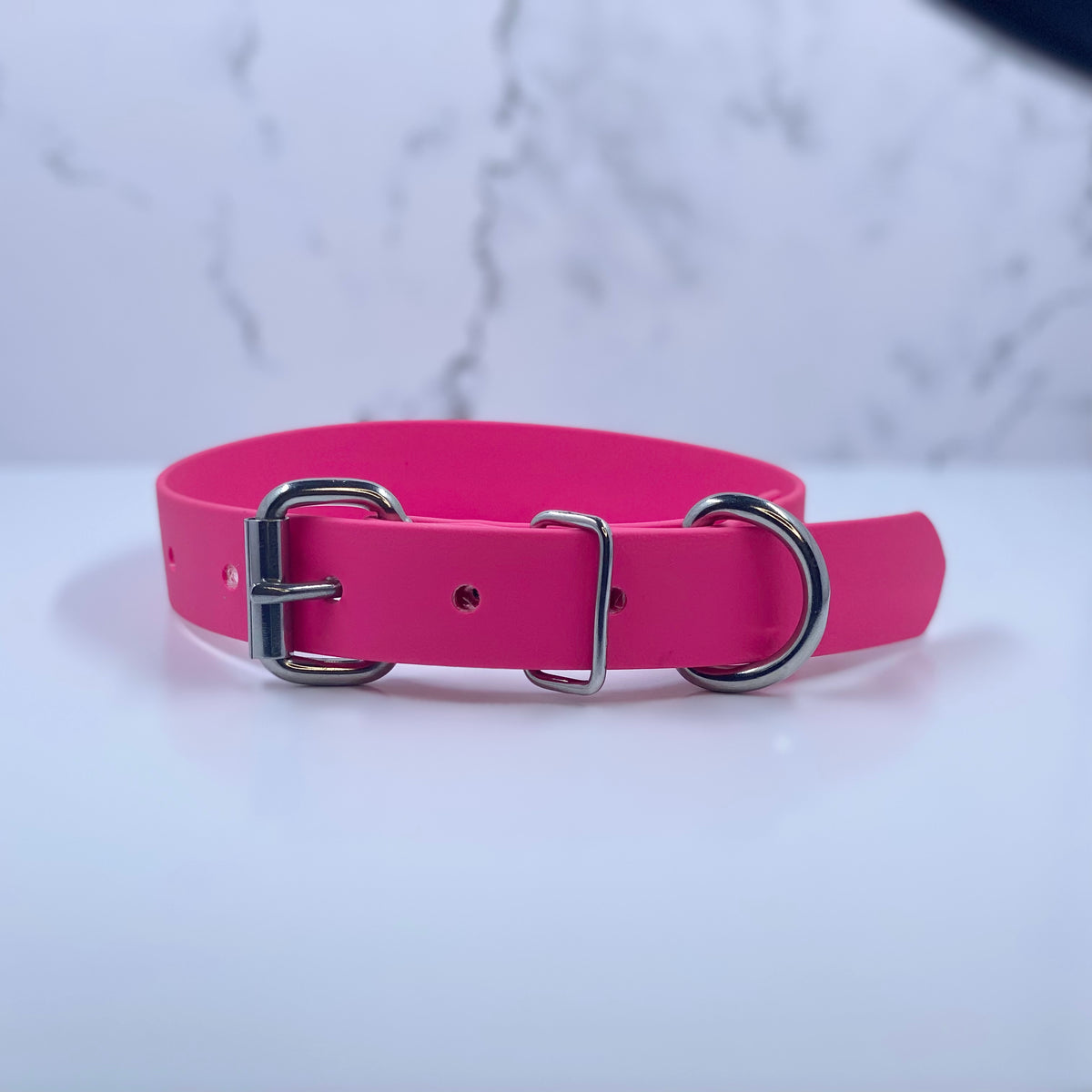 Pink Leather Dog Collar - Pink Leather Collar For Dogs - Pretty Pink - Paw  My God!
