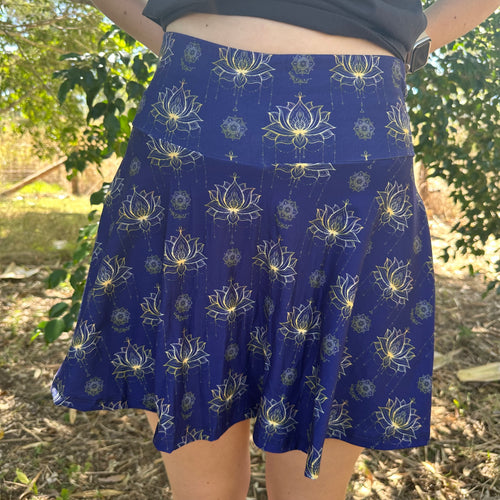 Dark blue with lotus skort