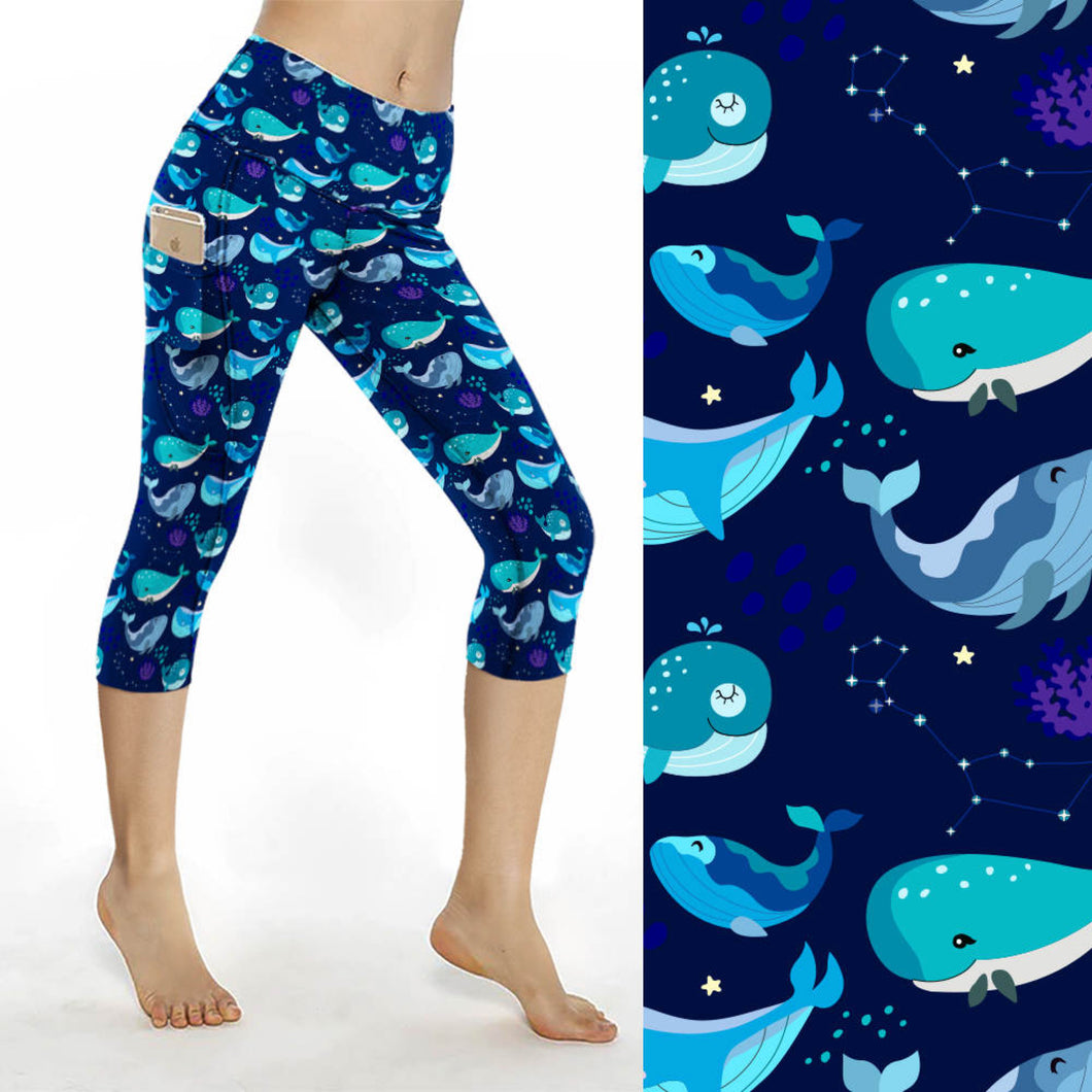Whales 2 Pocket Leggings
