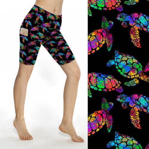 Rainbow Turtle 2 Pocket Shorts