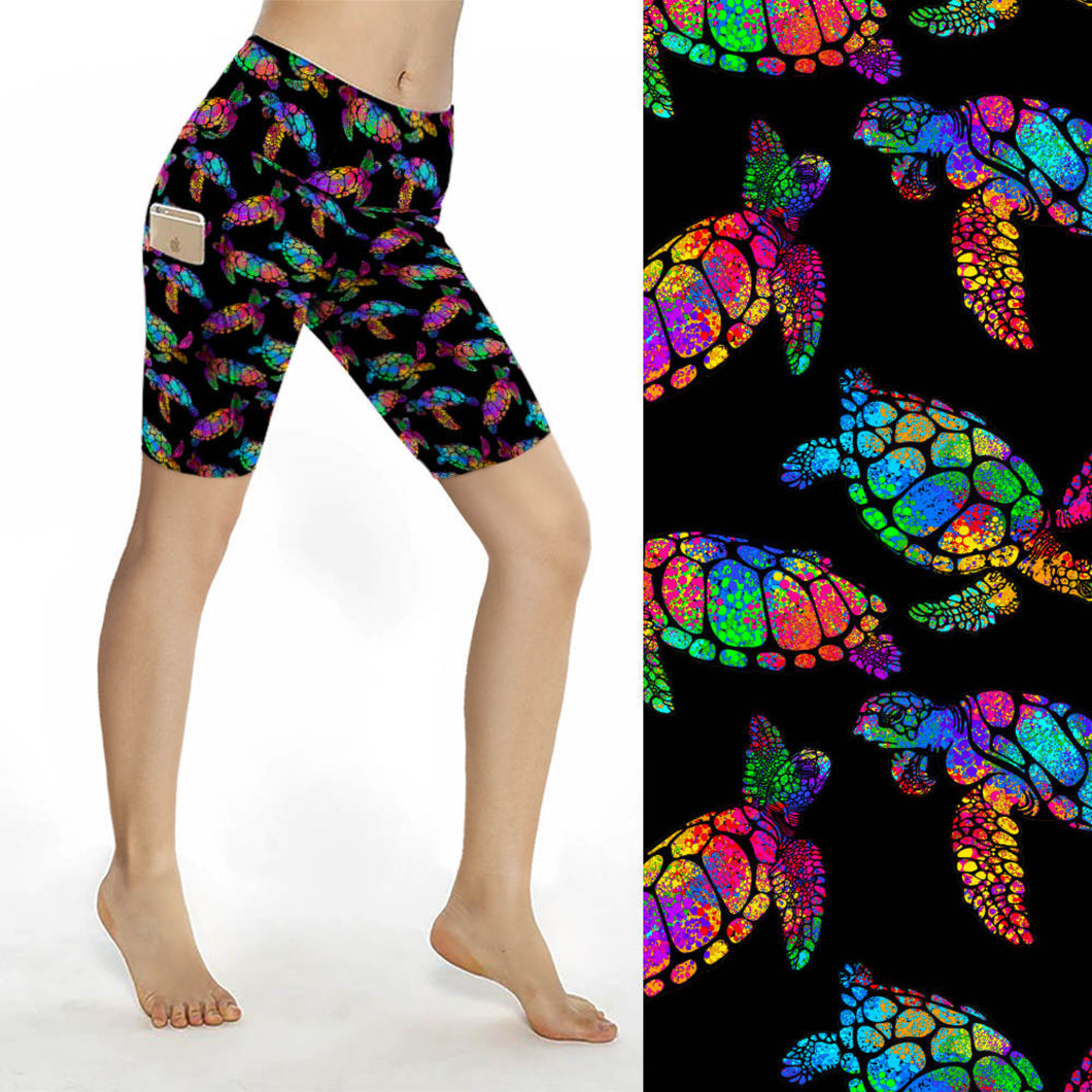 Rainbow Turtle 2 Pocket Shorts