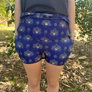 Dark blue with lotus skort