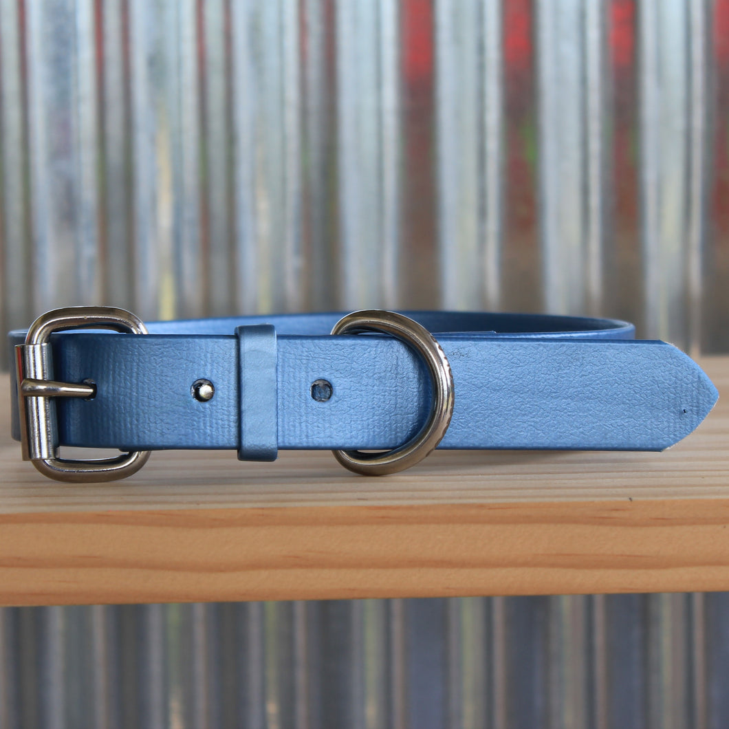 Smokey Blue Shimmer Dog Collar